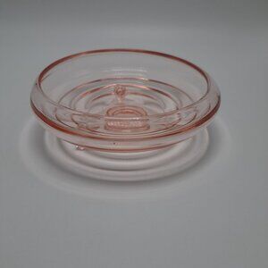 Anchor Hocking Pink Depression Glass Candy Nut Trinket Dish Footed Bowl 1930s
